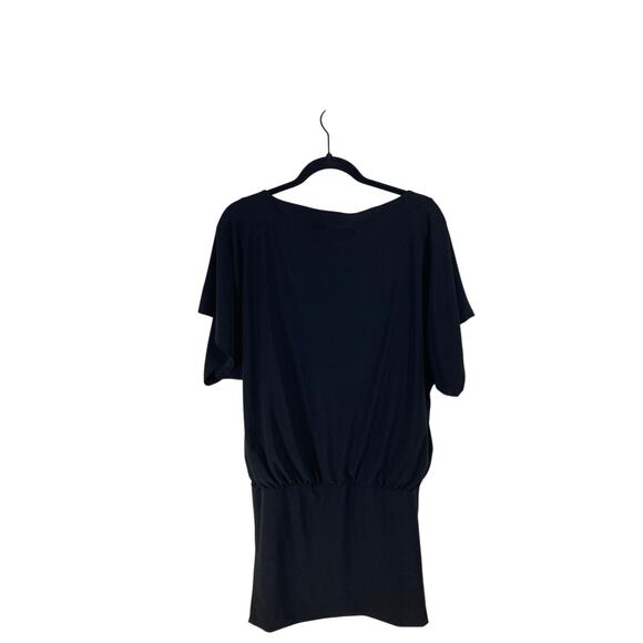 White House Black Market Oversized Black Tunic Wrap Dress XXS - Picture 5 of 6